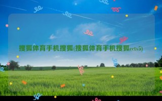 搜狐体育手机搜狐(搜狐体育手机搜狐cctv5)